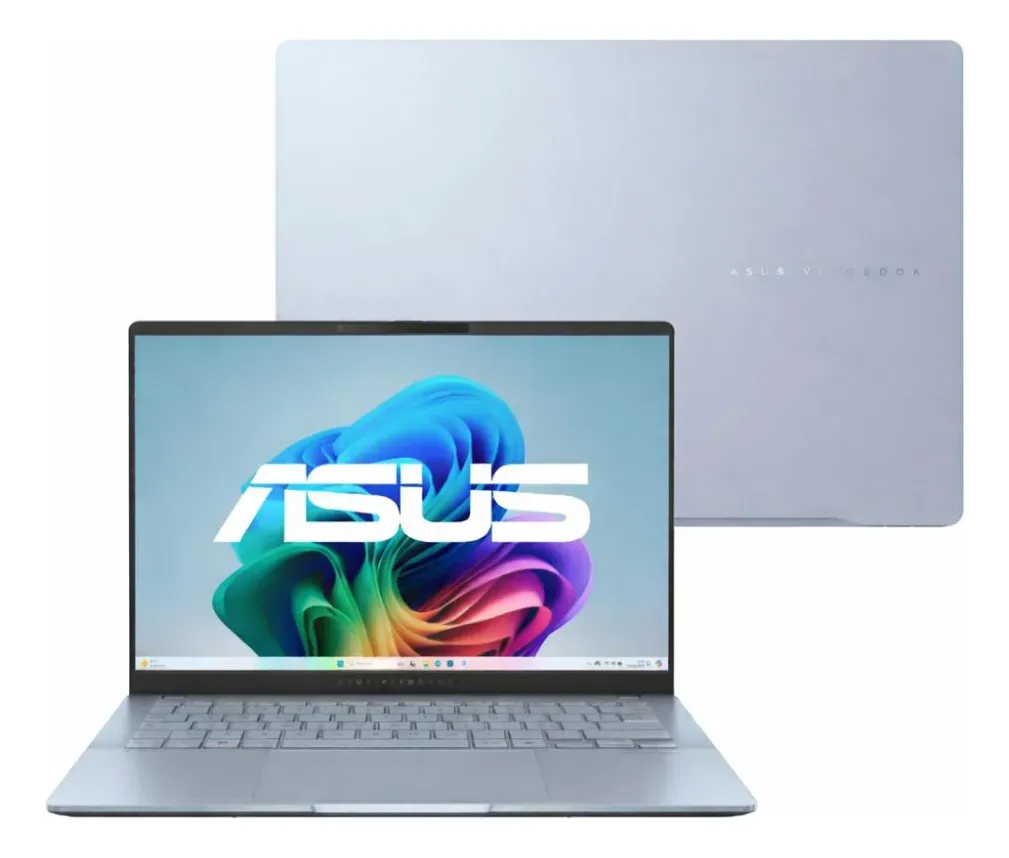 Notebook ASUS Vivobook S 14 Copilot+ PC S5406SA Intel Core Ultra 7 258 V 32GB RAM 1TB SSD Windows 11 Home 14 OLED, Mist Blue QD300W