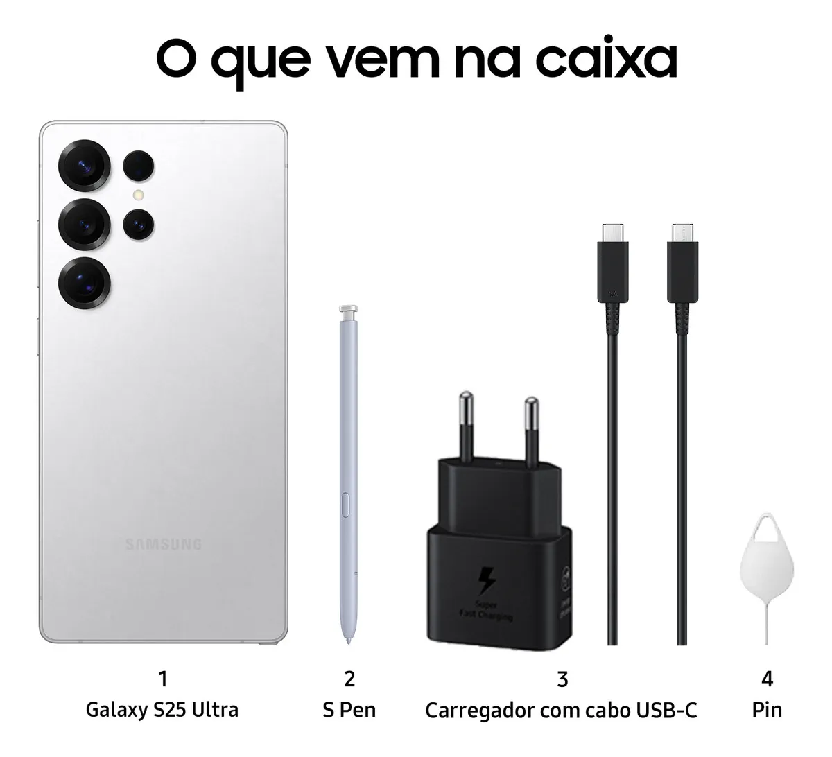 Celular Samsung Galaxy S25 Ultra 5g, 256gb, 12gb, Câm. Quád. Cor Prata - Imagem 4