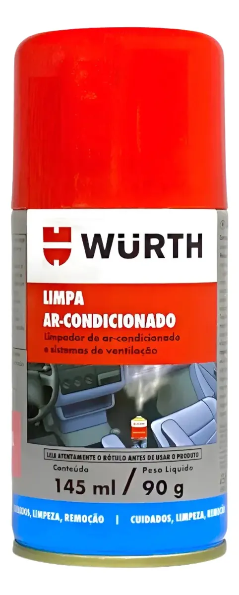 Limpa E Higieniza Ar Condicionado Automotivo Wurth 145ml 90g Carro Nov - foto 3