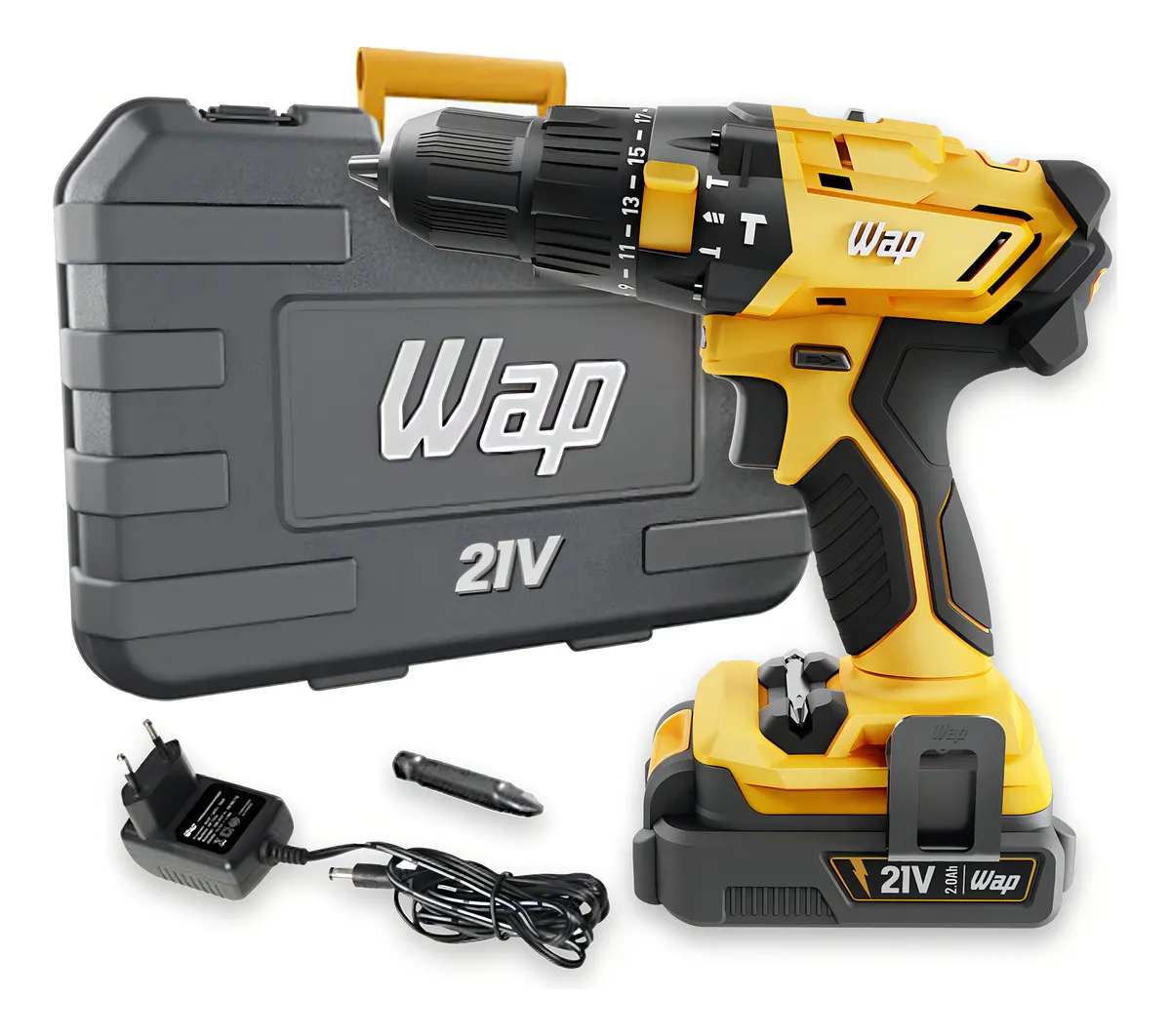 Parafusadeira e Furadeira de Impacto 3/8" WAP K21 ID02 2000 mAh