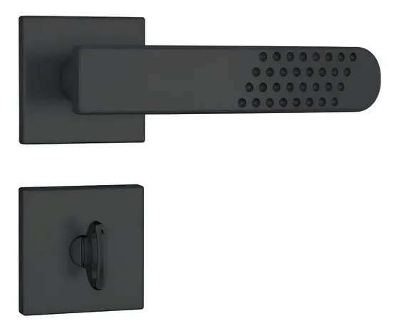 Fechadura Banheiro Preto Fosco Stam 823/21 Roseta Quadrada