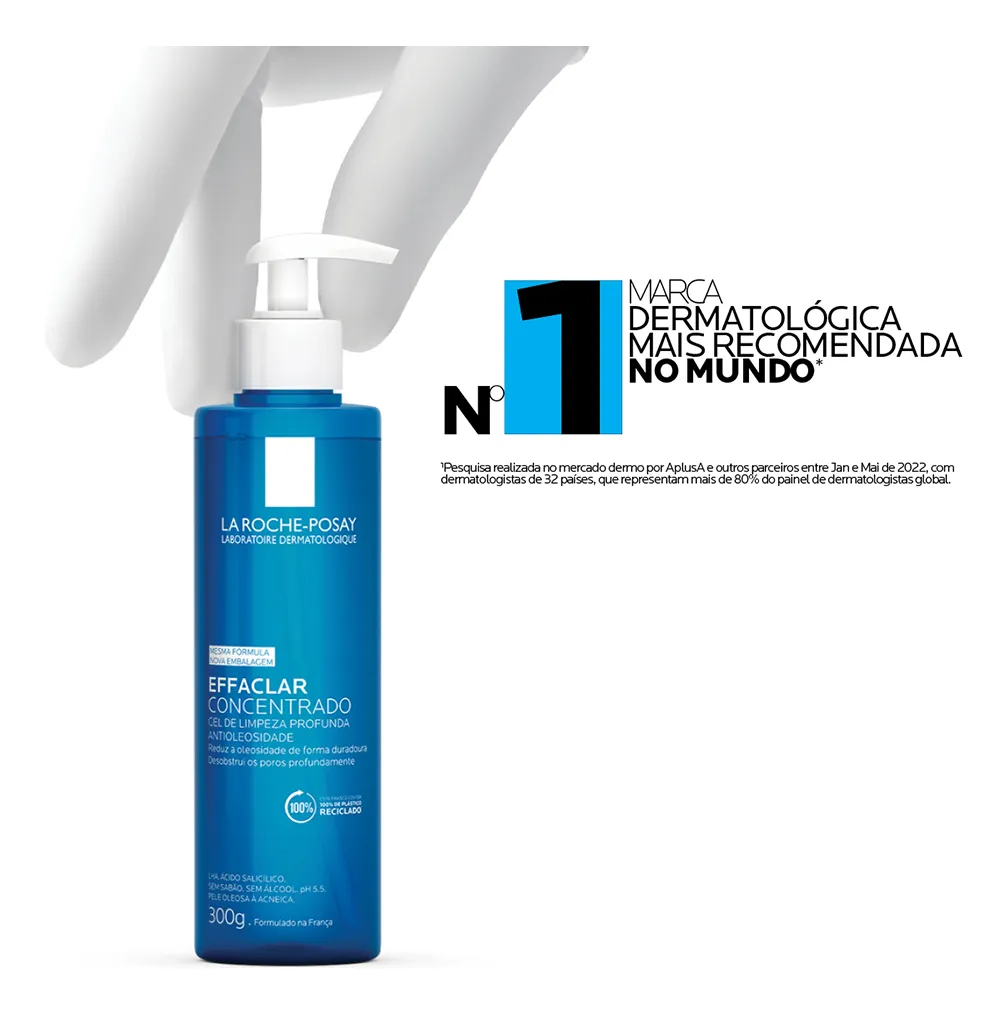 Gel De Limpeza Facial Effaclar Concentrado 300g La Roche Posay - Imagem 4