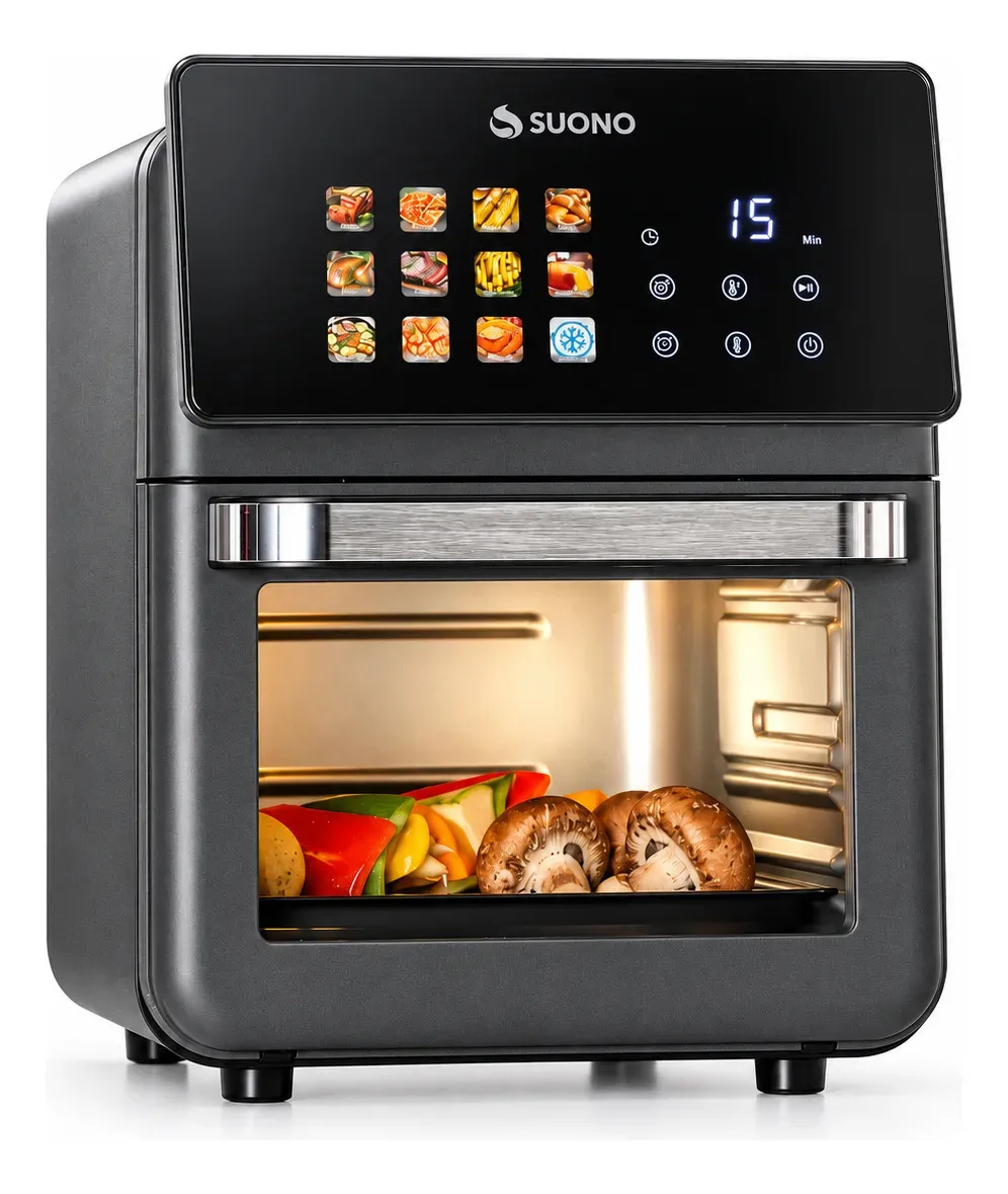 Freidora De Aire Suono Airfryer Neo Oven Horno Descongela Fríe Asar Recalenta 12 L Comida Saludable Pantalla Xl Color Negro
