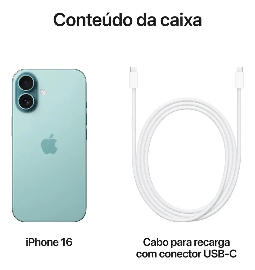 Apple iPhone 16 256 GB 8 GB Verde-Acinzentado - Distribuidor Autorizado