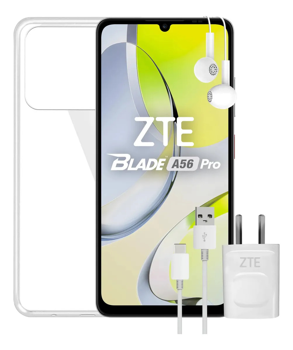 Smartphone Zte Blade A56 Pro (4+8)gb+128gb Color Gris + Cargador + Auriculares + Funda Regalo