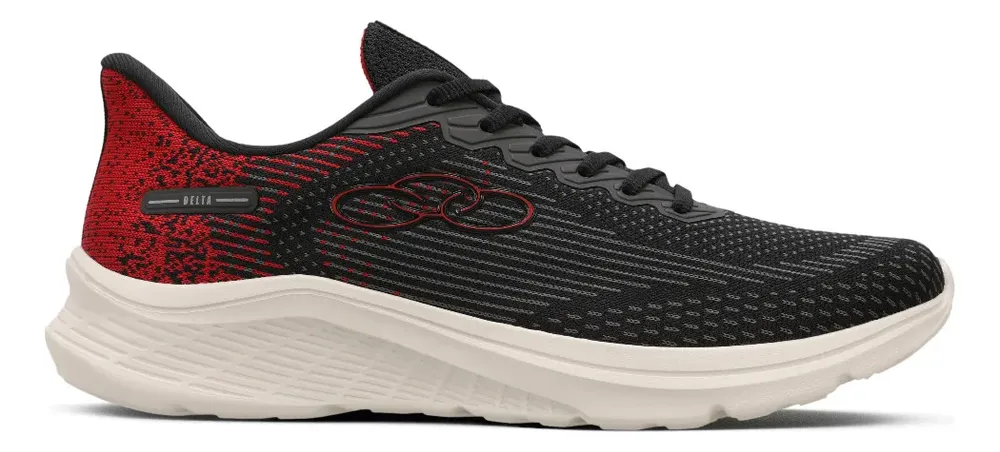 Tênis Masculino Delta 122 Olympikus Preto/vermelho Lisa 41 Br