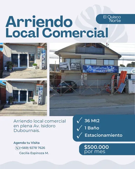 Arriendo Local Comercial El Quisco Norte