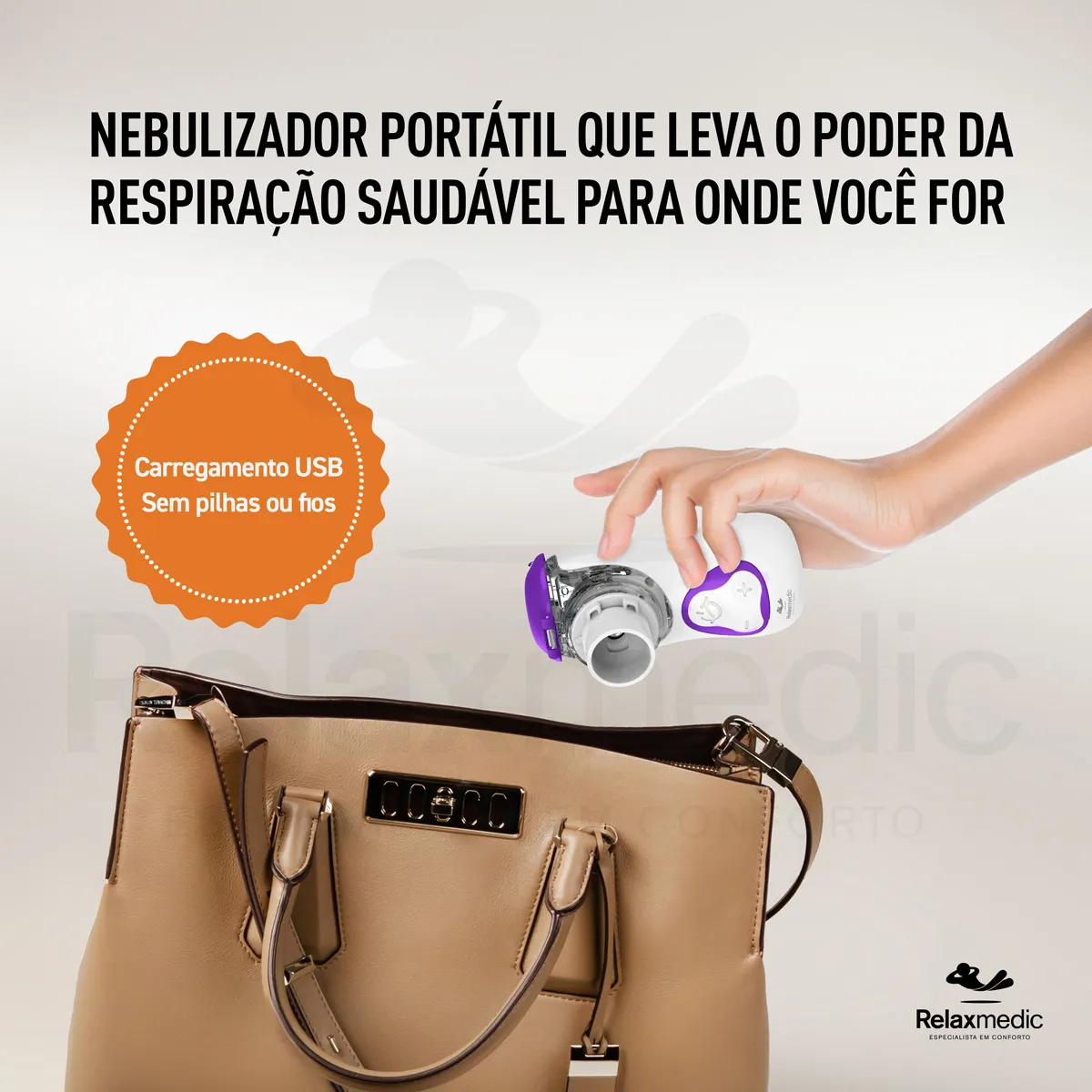 Nebulizador Inalador Tecnologia Mesh Rede Vibratória Relaxmedic Cor Branco - Imagem 4