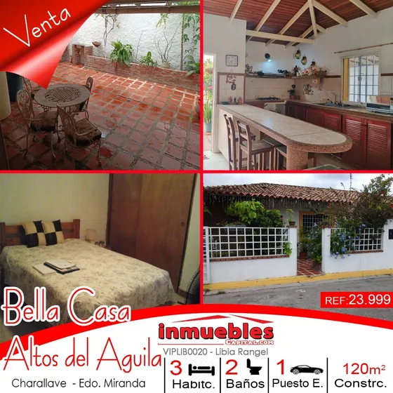 Vendo Bella Casa Ubicada En Altos De Avila, Charallave 3h, 2b , 1p.e.