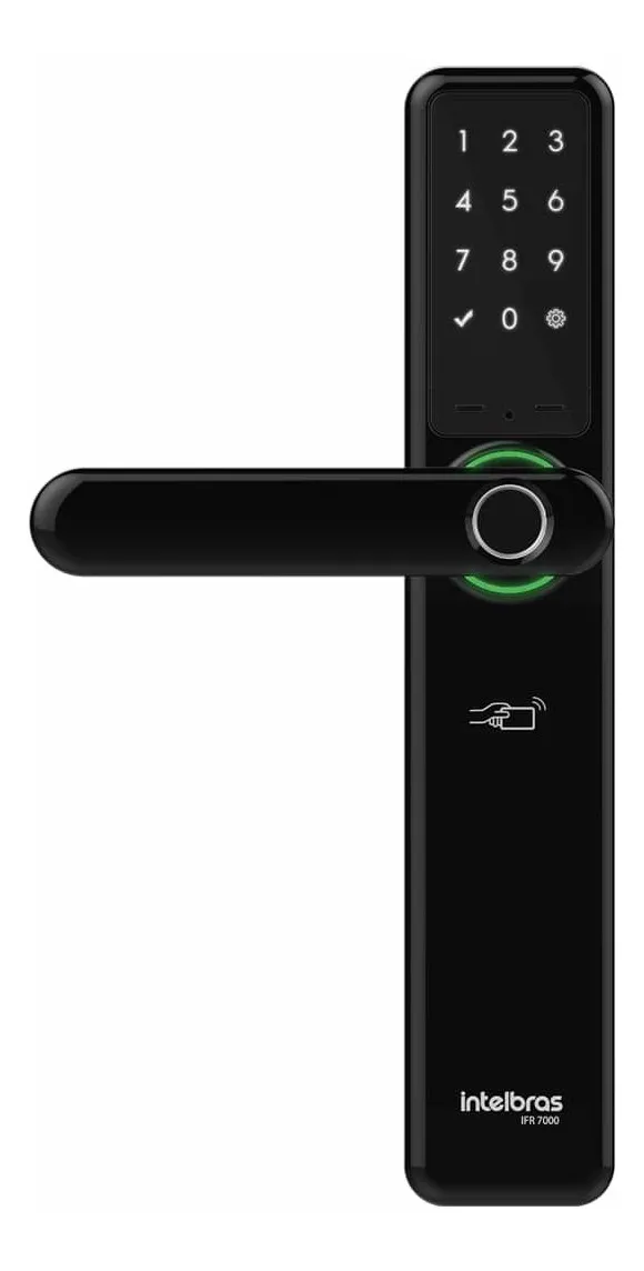 Fechadura Smart De Embutir Ifr 7000 Com Maçaneta Intelbras