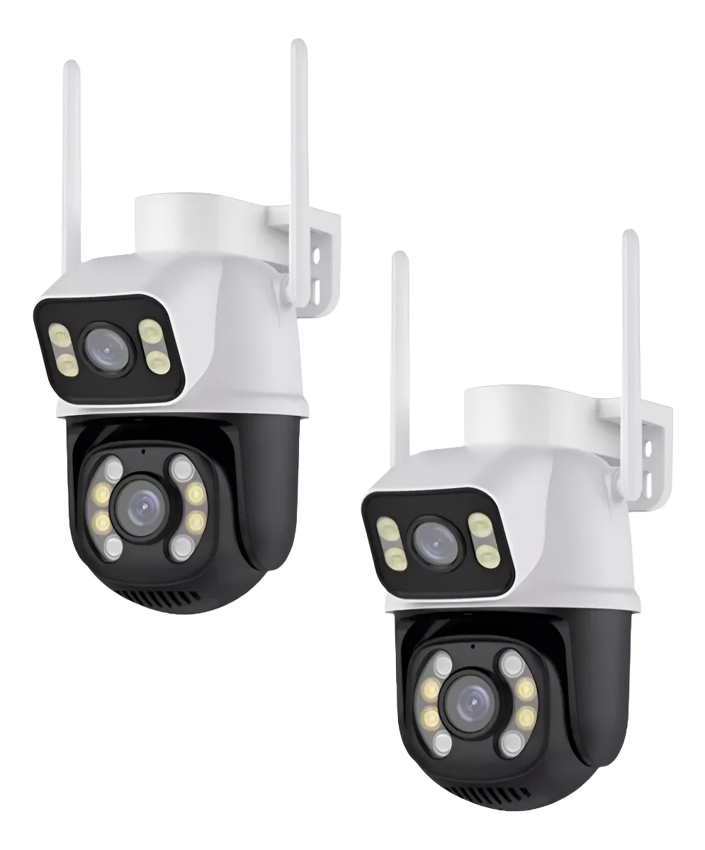 Kit 2 Câmera Wifi Externa A28 App Icsee Dupla Visão 3mp Prova...