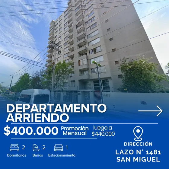 Departamento En Arriendo En Lazo #1481, San Miguel.