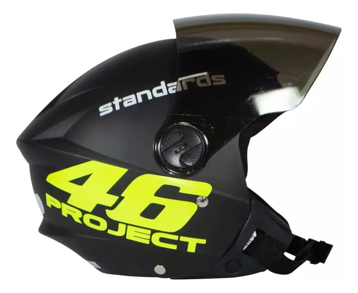 Capacete Aberto Protork Personalizado Project 46 Vis. Fume — foto 5