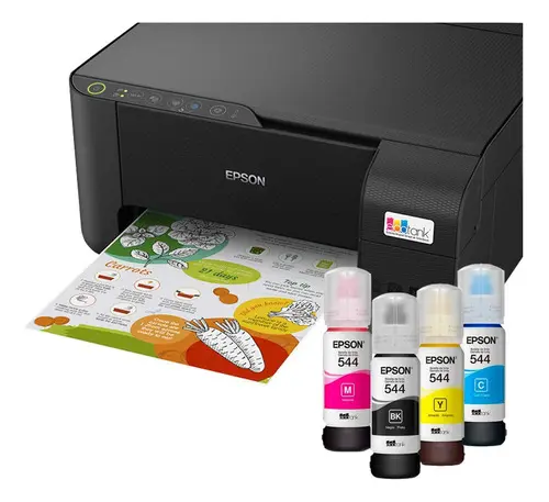 Impressora Ecotank Epson L3250 + Refil Tinta T544 (eps01) Cor Preta 127/220v