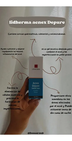 Lidherma Acnex Depure Control Topic Gel Secativo