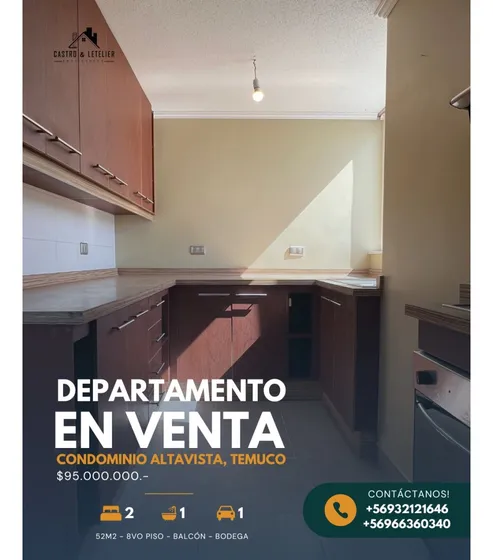 Se Vende Impecable Depto 2d-1b-1e-1b En Cond Altavista, Temu