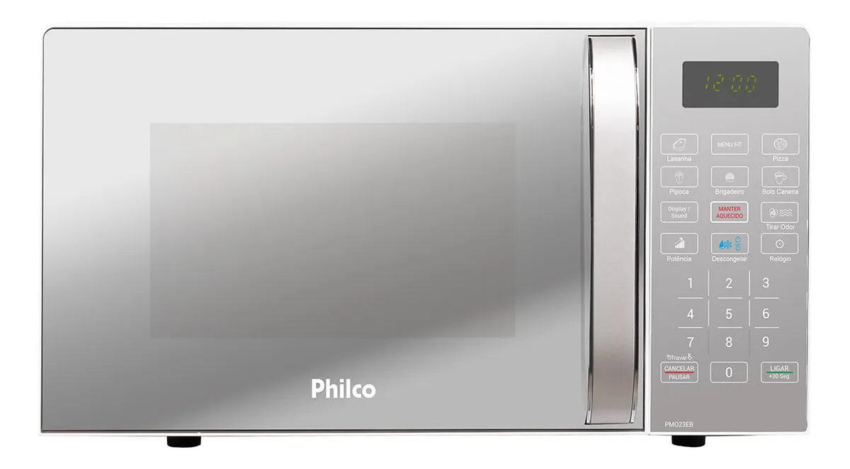 Micro-ondas Philco PMO23EB Limpa Fácil 20L Potência de 1100W Cor Branco