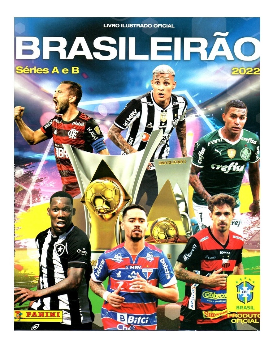 Kit 1 Álbum Brasileirão 2022 + 50 Figurinhas (10 Envelopes) MercadoLivre