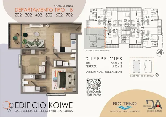 Departamento Nuevo 2d + 2b | Estac Techado Y Bodega