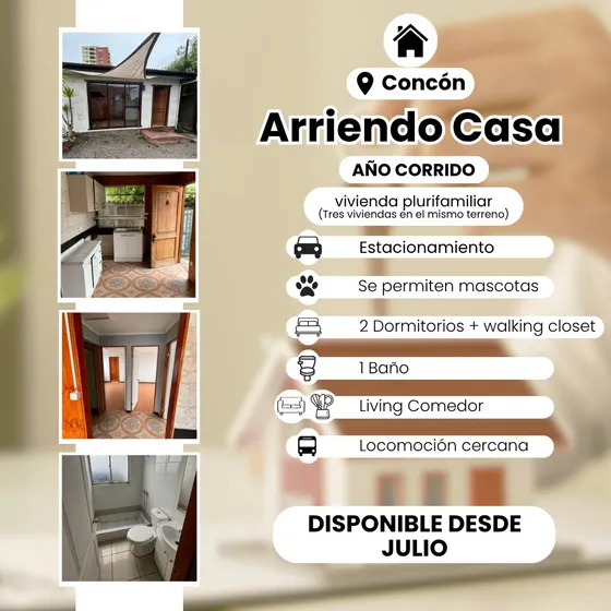 Casa 2 Habitaciones 1 Baño - Concon