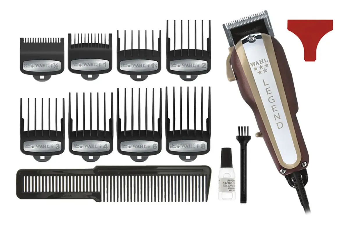 Wahl Maquina de Corta Cabelo Legend Profissional Para Barbeiros Com Fio 110v Motor V9000 Cor Vermelha