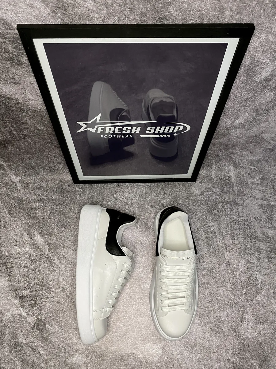 Zapatillas Alexander Mcqeen Blancas Talon Negro Urbano