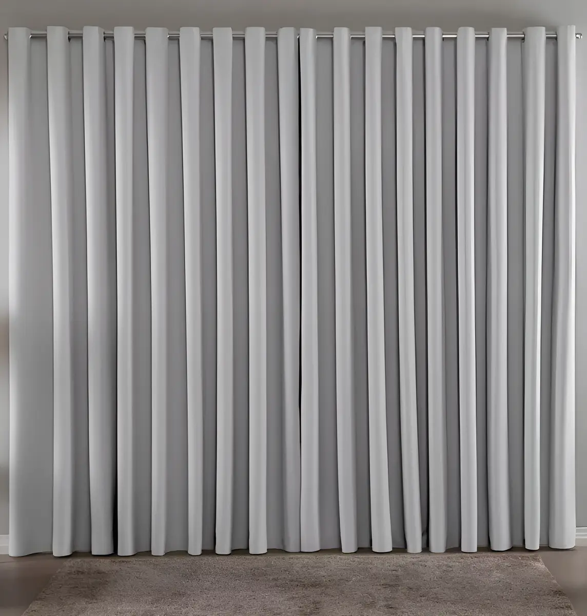Cortina Blackout Em Tecido 4,00x2,80 Corta Luz Cor Gelo