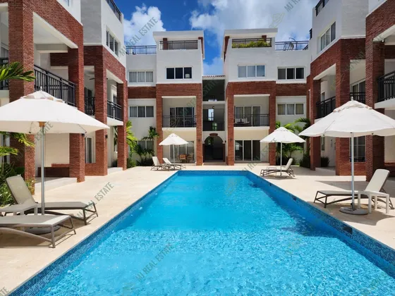 Apartamento Amueblado En Punta Cana, Los Corales, 2 Habitaciones, Cerca De La Playa