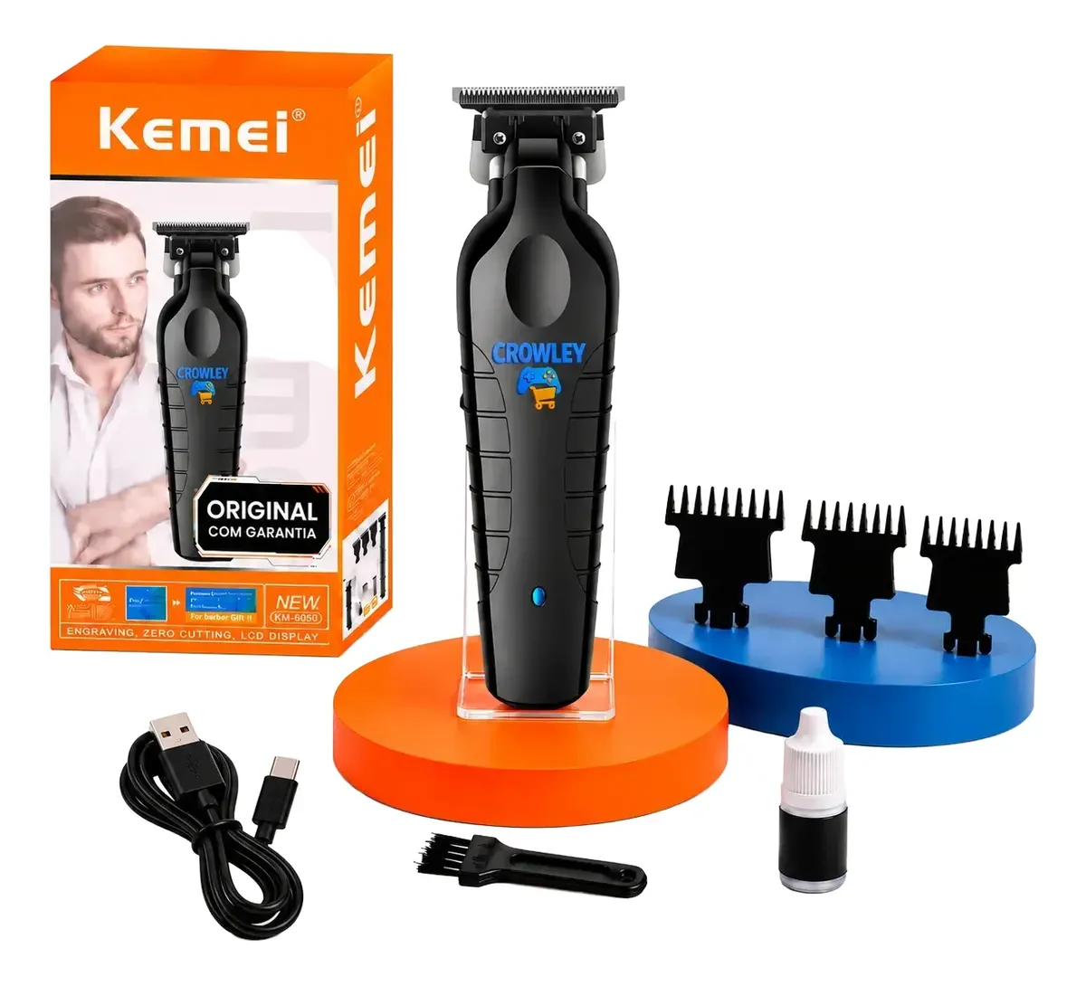 Máquina De Acabamento Profissional Kemei Km-2299 0gap Bivolt