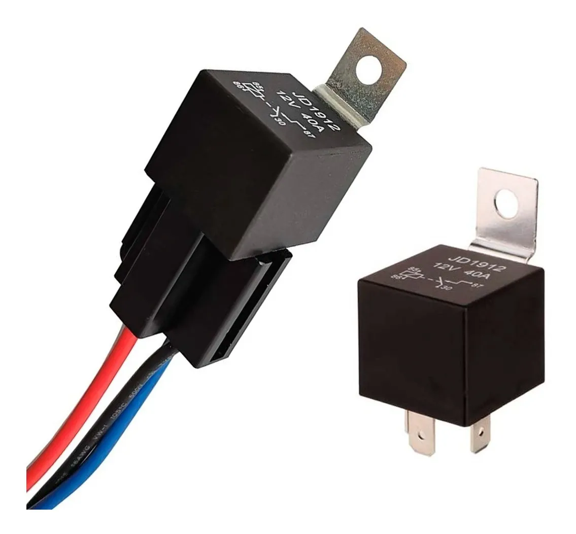 Relevador Relay 12v Automotriz Con Soporte 4 Patas