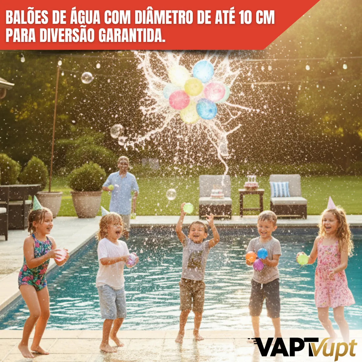 333 Unidades Bexiga De Água Water Ballons Brincadeiras De Verão Vapt Vupt - Imagem 3