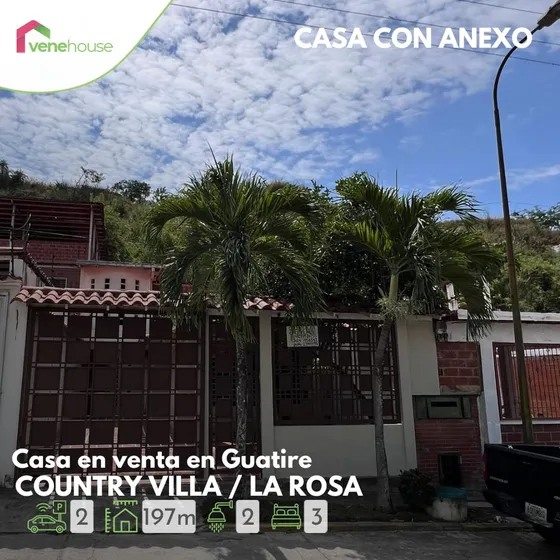 Casa En Venta Con Anexo En Country Villa, La Rosa , Guatire