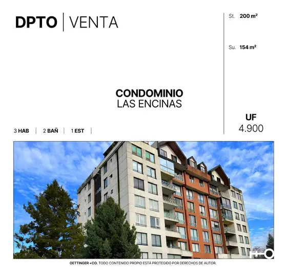 Departamento En Venta - Condominio Las Encinas