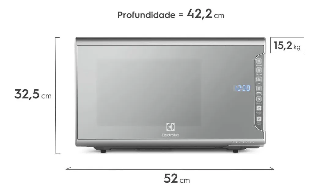 Micro-ondas Electrolux 31L cor Inox Espelhado com Painel Integrado e Função Tira Odor MI41S - Imagem 4