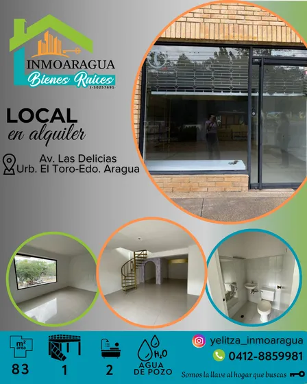 Local En Alquiler/ Urb. El Toro, Las Delicias/ Yp1390 