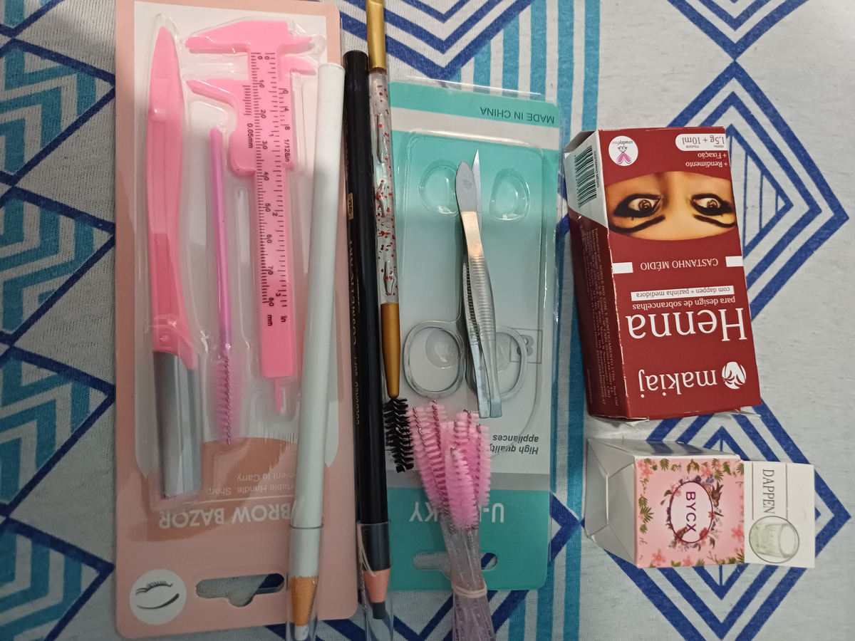 Rena Sobrancelhas Profissional Pincel Tesoura Kit Completo