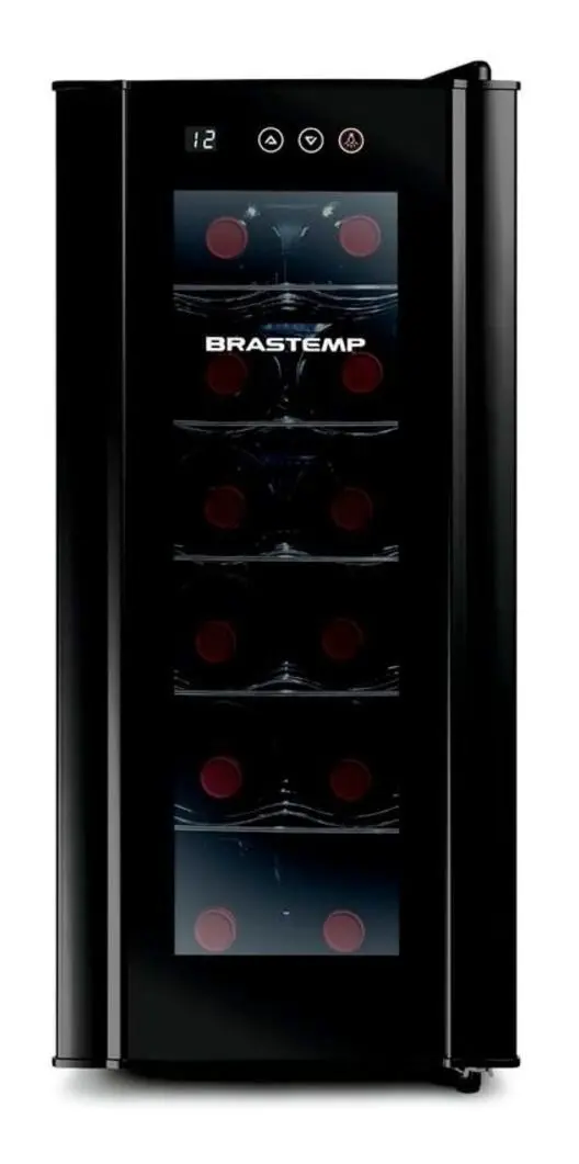 Adega De Vinhos Brastemp Para 12 Garrafas Com Painel Touch Bzc12be Preto