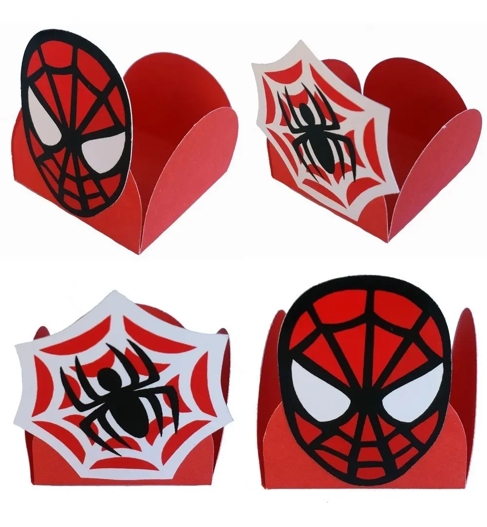 50 Forminhas Homem Aranha Spider Brigadeiro Festa Infantil