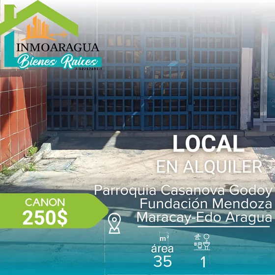 Oportunidad Local Alquiler/fundación Mendoza Maracay/pg1112