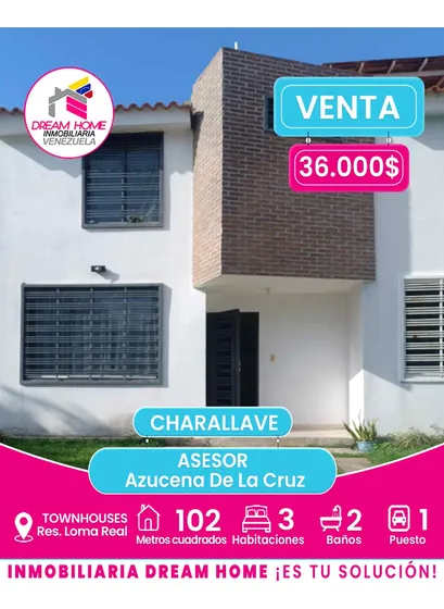 Townhouses En Venta  Res. Loma Real  Charallave 
