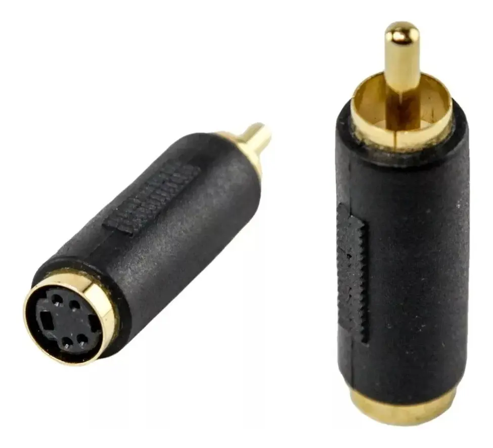 ADAPTADOR 1 MINI DIN 4 PINES HEMBRA A 1 RCA MACHO