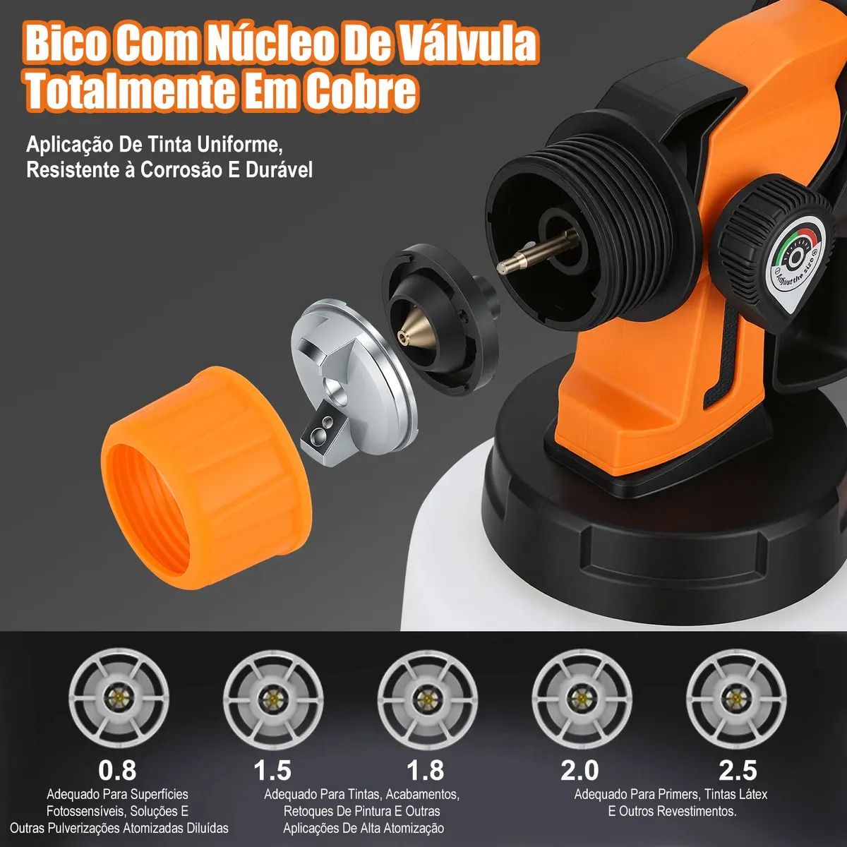 Pistola de Pintura Elétrica Portátil 1400ml — foto 4