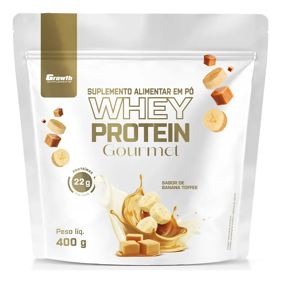 Whey Protein Gourmet 400g Growth Supplements - Banana Toffee
