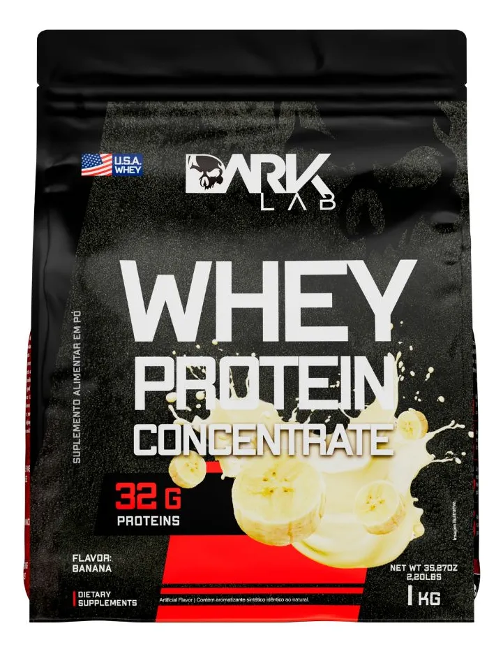 Whey Protein Concentrado 1kg Banana Dark Lab - Vista 3