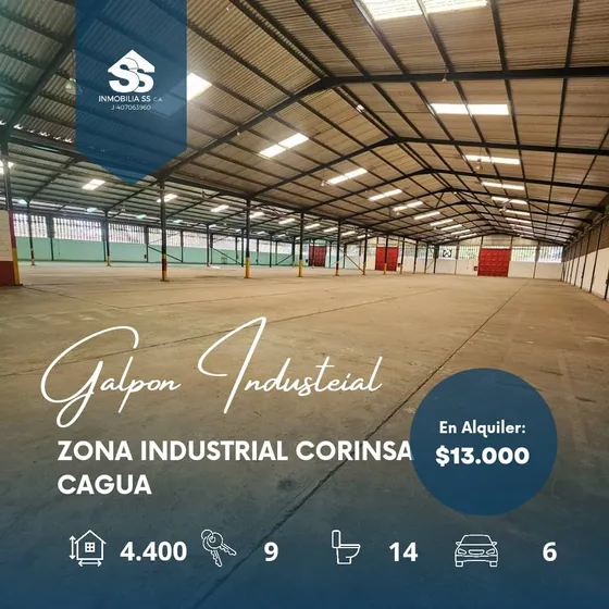 De Alquila Galpón Industrial - Corinza - Cagua - Aragua 