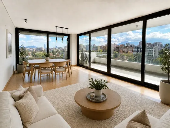 Departamento 3d/3b Con Terraza Y Vista Al Cerro Manquehue -