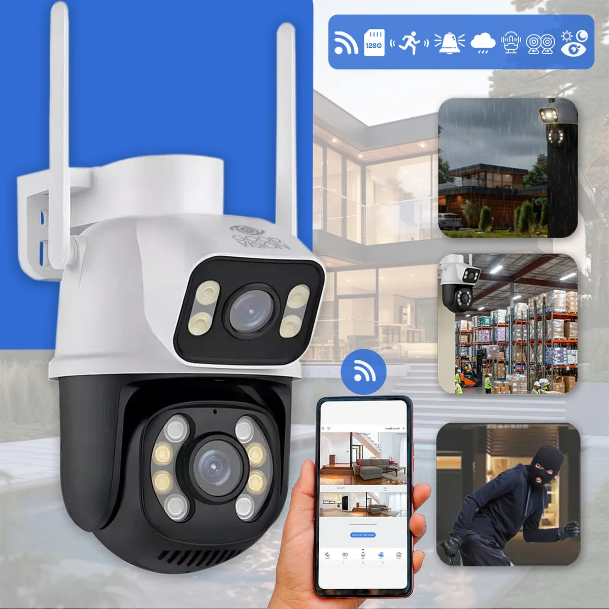 câmera de segurança Wi-Fi Good Vision CAMGV para ambientes internos