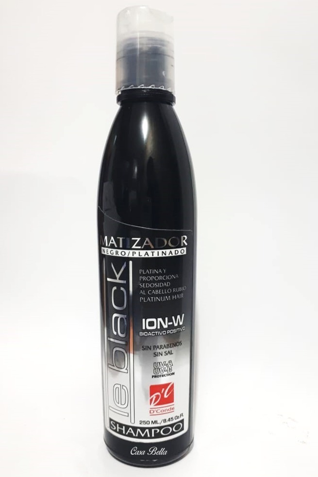 Shampoo Matizador Negro Para Cabellos Platinados 250 Ml