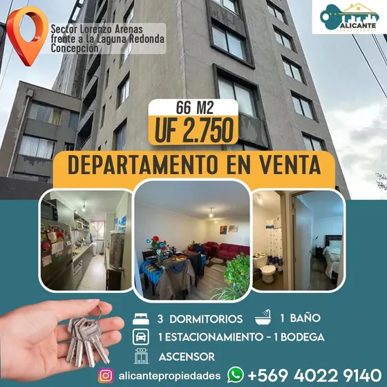 Departamento En Venta De 3 Dorm. 1 Baño En Concepción