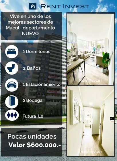 Vive En Uno De Los Mejores Sectores De Macul 2d 2b
